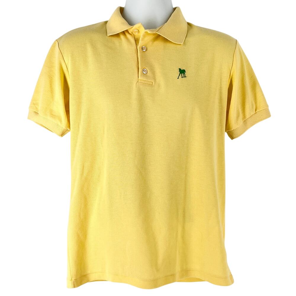 Vintage 80s Preppy Pale Yellow Polo Shirt 1980s Nouvelle